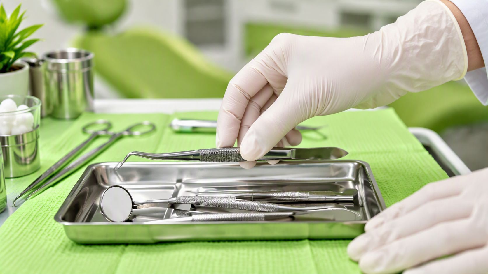 Sterilised dental instruments