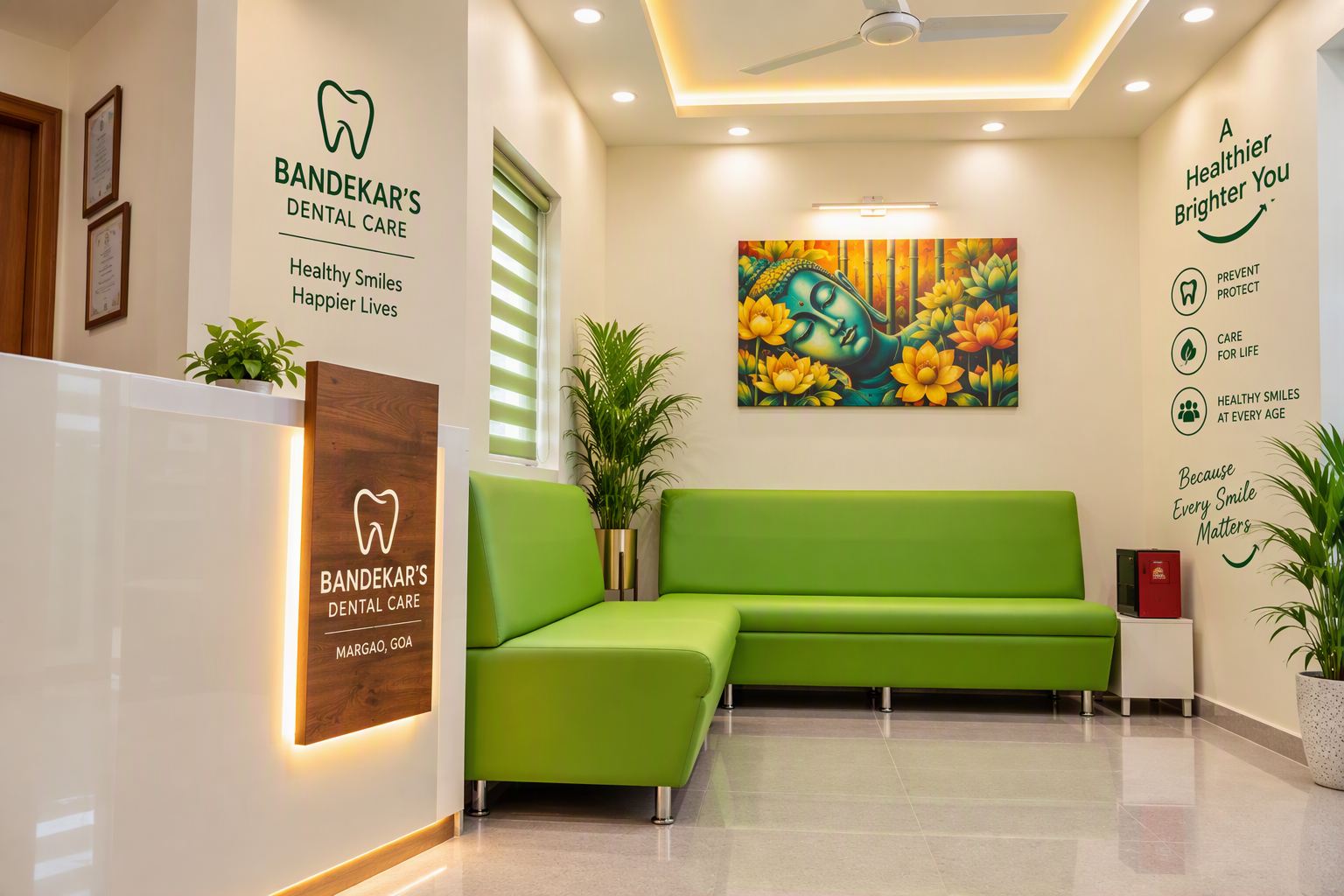 Waiting area at Bandekar's Dental Care